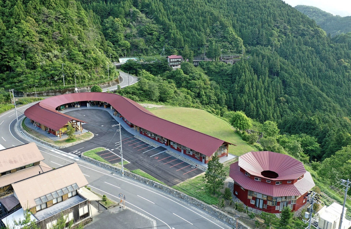 An aerial view of the Kamikatsu Zero Waste Center in Tokushima Prefecture, Japan, in a screen captured image from the website of the Government of Japan' Public Relations Office [SCREEN CAPTURE]