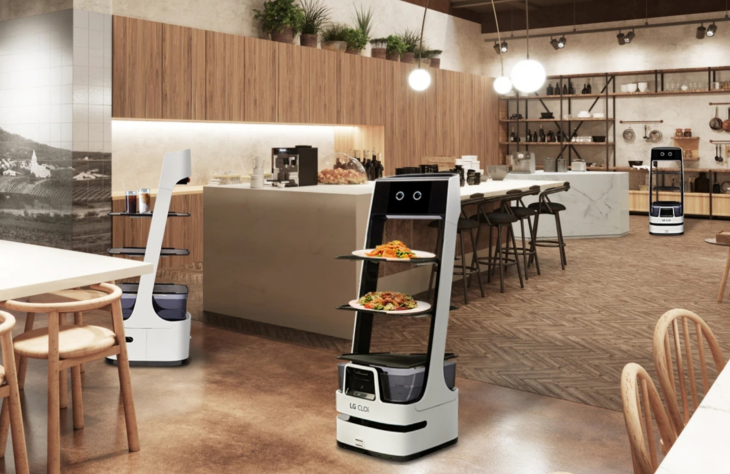 LG's CLOi ServeBot [YONHAP] 