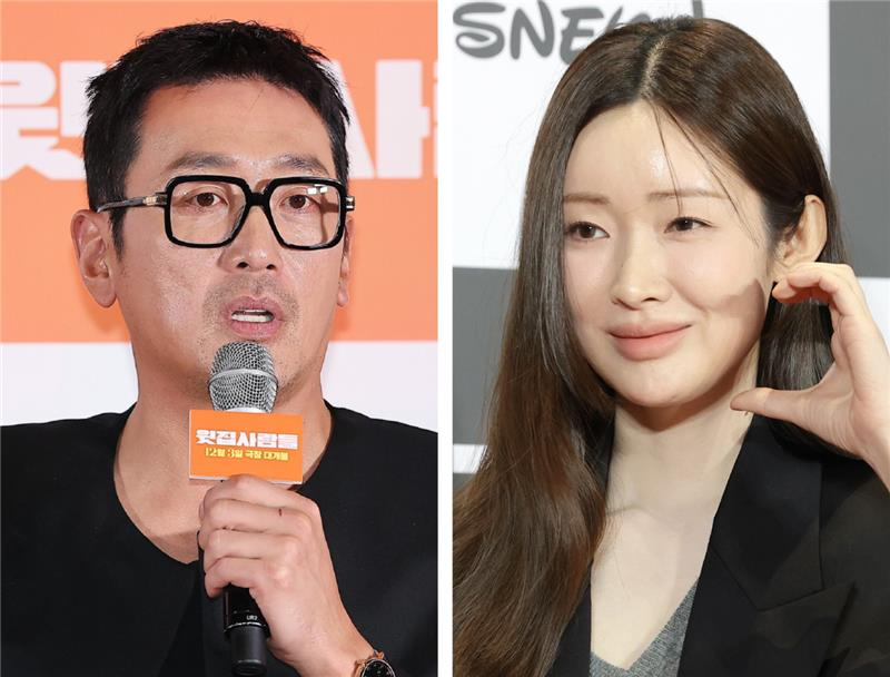 Actors Ha Jung-woo, left, and Cha Jung-won [NEWS1]