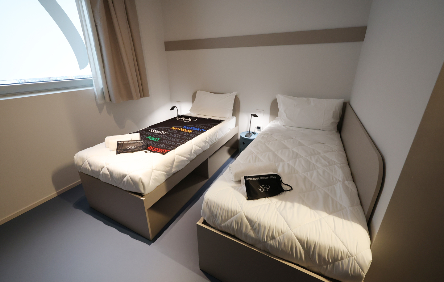 The Korean athletes’ accommodations, unveiled to the media in Milan on Feb. 3, three days ahead of the opening of the 2026 Milan-Cortina Winter Olympics [YONHAP]