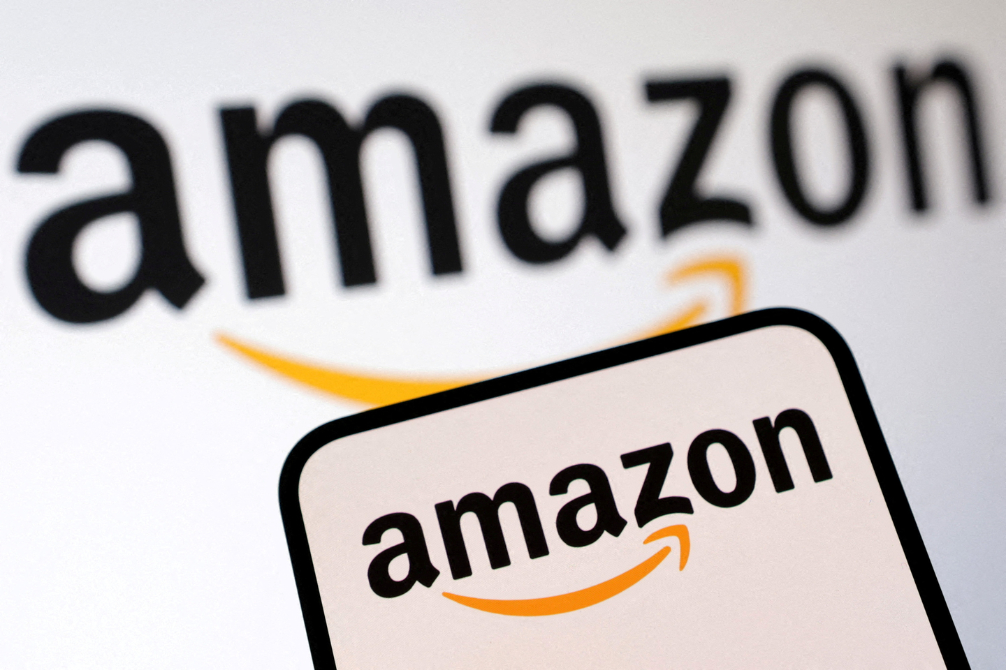 The Amazon logo is seen in this photo taken on Feb. 11, 2025. [REUTERS/YONHAP]