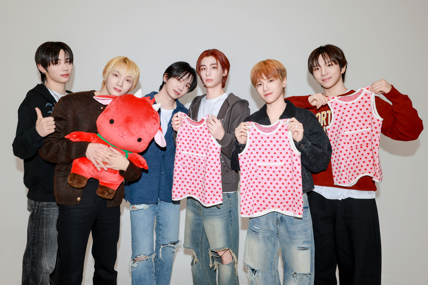 Boy band BoyNextDoor poses for a new Save the Children campaign, titled ″Open the Dream Door″ [KOZ ENTERTAINMENT]
