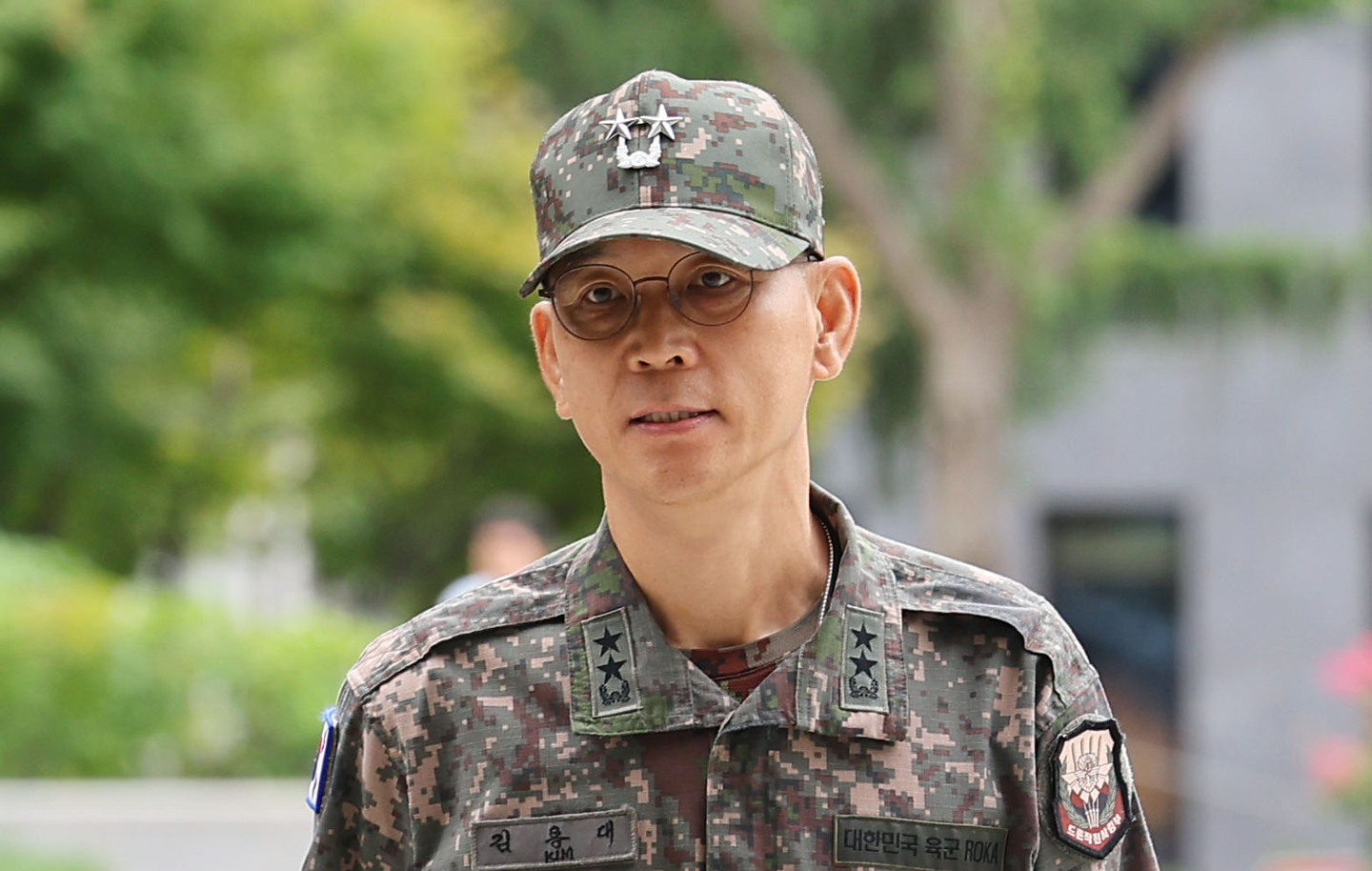 Kim Yong-dae, the former chief of the military's Drone Operations Command, poses for a photo on Sept. 18, 2025. [YONHAP] 