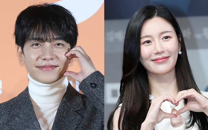 Actor Lee Seung-gi, left, and actor Lee Da-in [NEWS1]