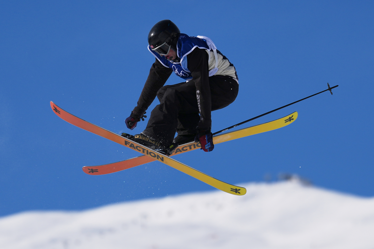 Norway's Tormod Frostad practices during a freestyle skiing slopestyle training session at the 2026 Winter Olympics in Livigno, Italy, on Feb. 5.  [AP/YONHAP]