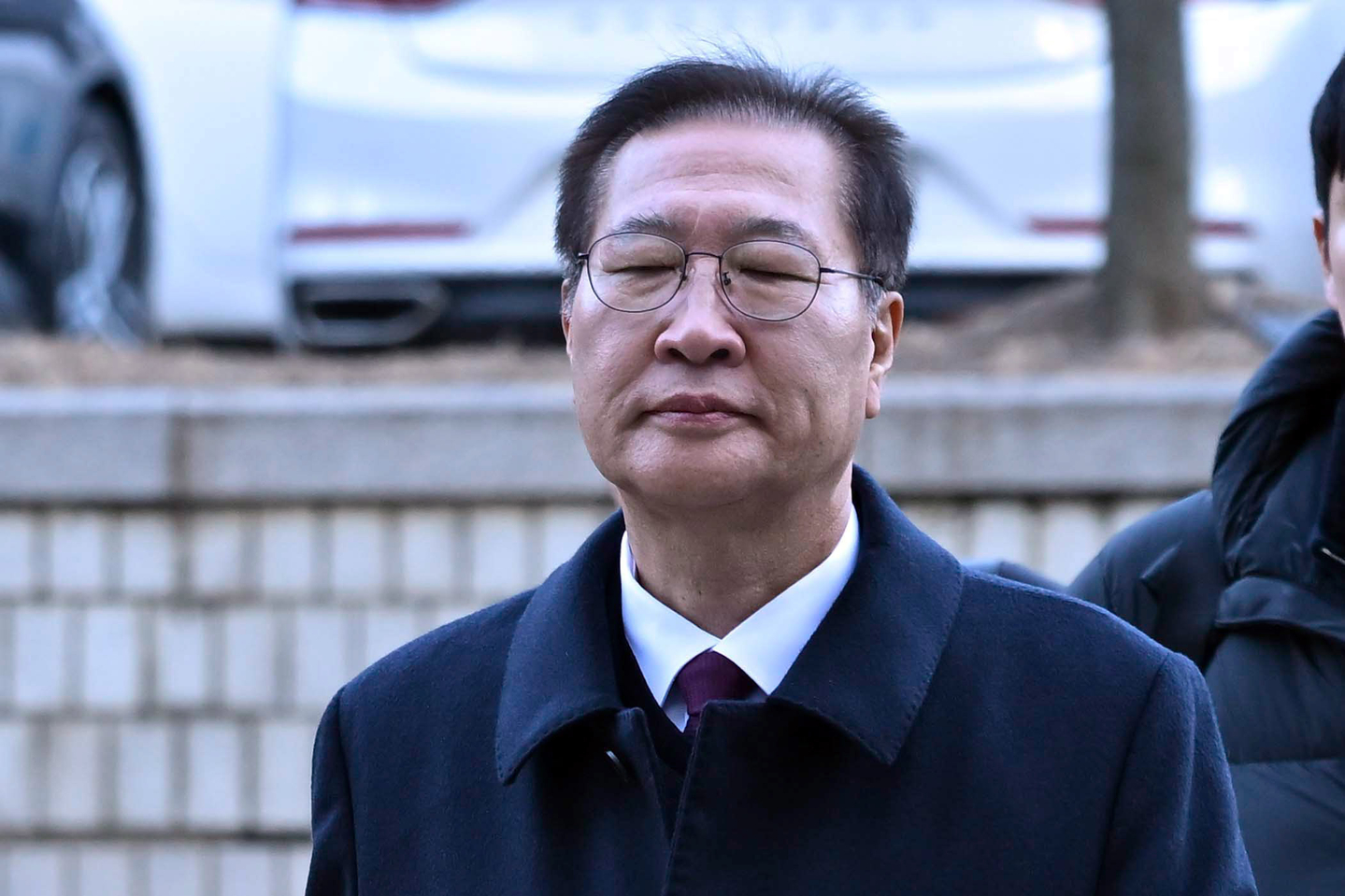 Former Justice Minister Park Sung-jae, facing charges of playing a key role in an insurrection, attends his second trial at the Seoul Central District Court in Seocho District, southern Seoul, on Feb. 9. [JOINT PRESS CORPS]