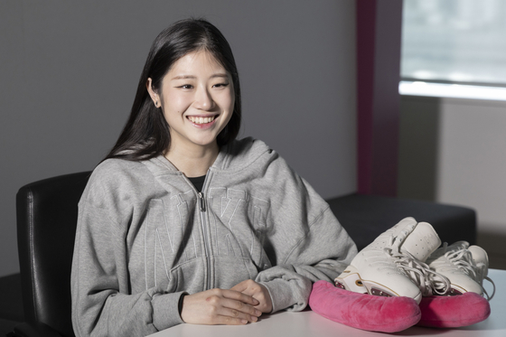 Lee Hae-in speaks during an interview with the JoongAng Ilbo in Sangam-dong, western Seoul, on May 21, 2025. [JANG JIN-YOUNG]