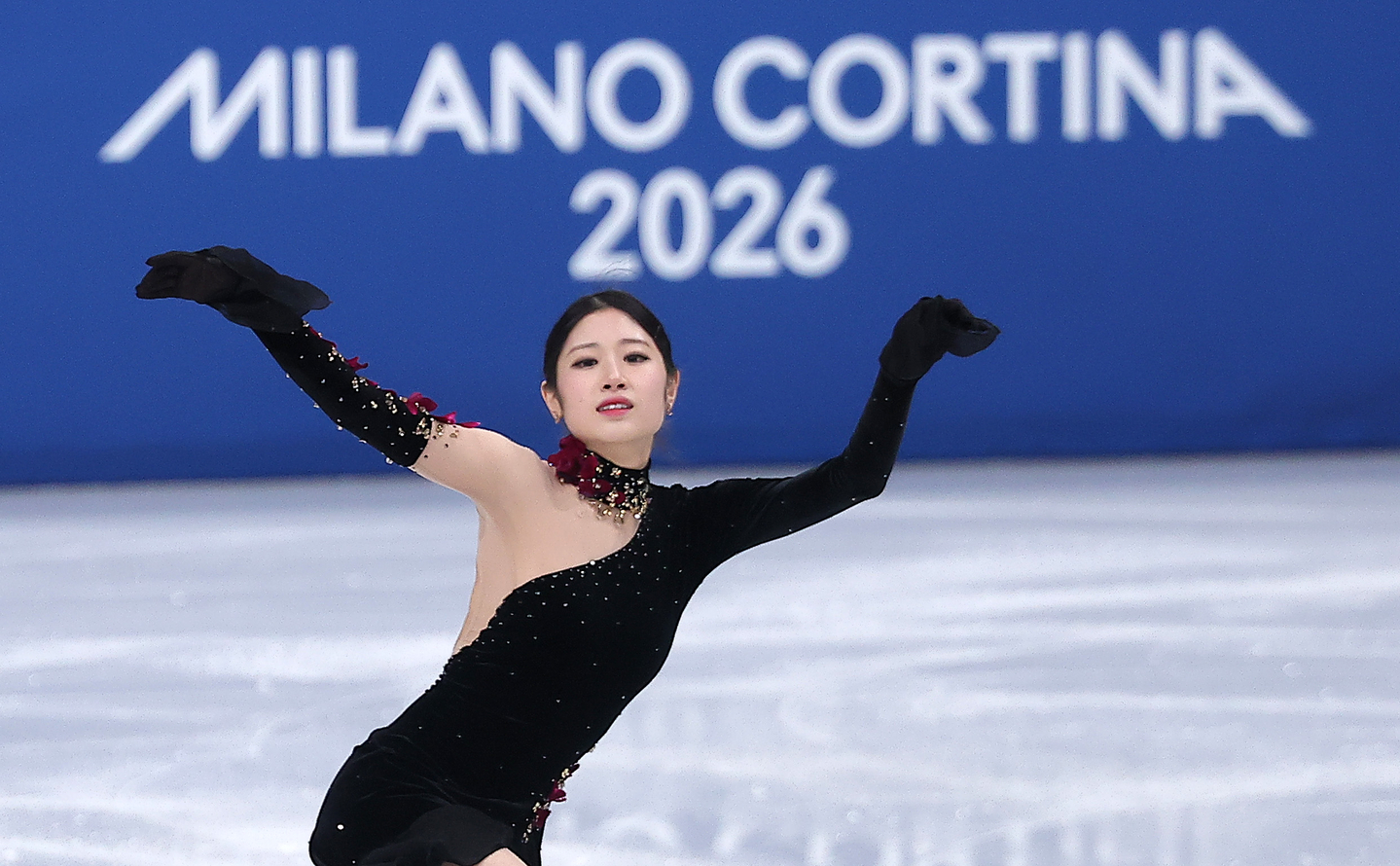 Lee Hae-in competes during the women's figure skating free program at the 2026 Winter Olympics, in Milan, Italy, on Feb. 19. [NEWS1]