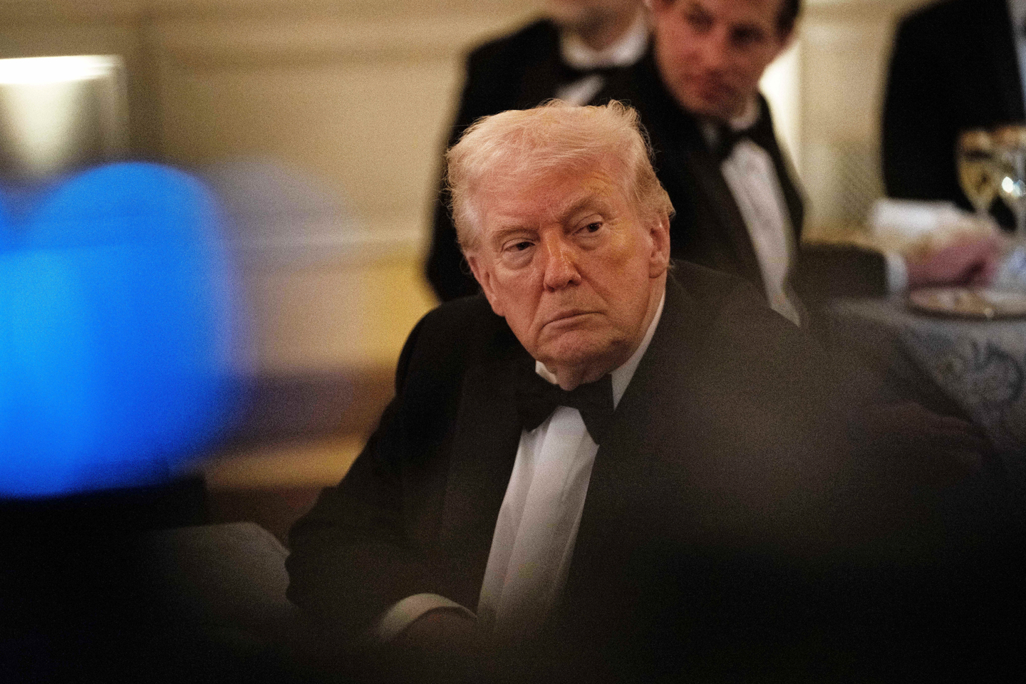 President Donald Trump attends the National Governors Association dinner at the White House in Washington on Feb. 21. [AP/YONHAP]