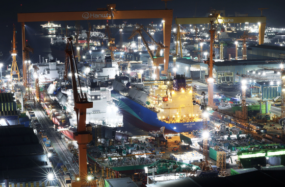 Hanwha Ocean's shipyard in the southeastern city of Geoje [YONHAP] 