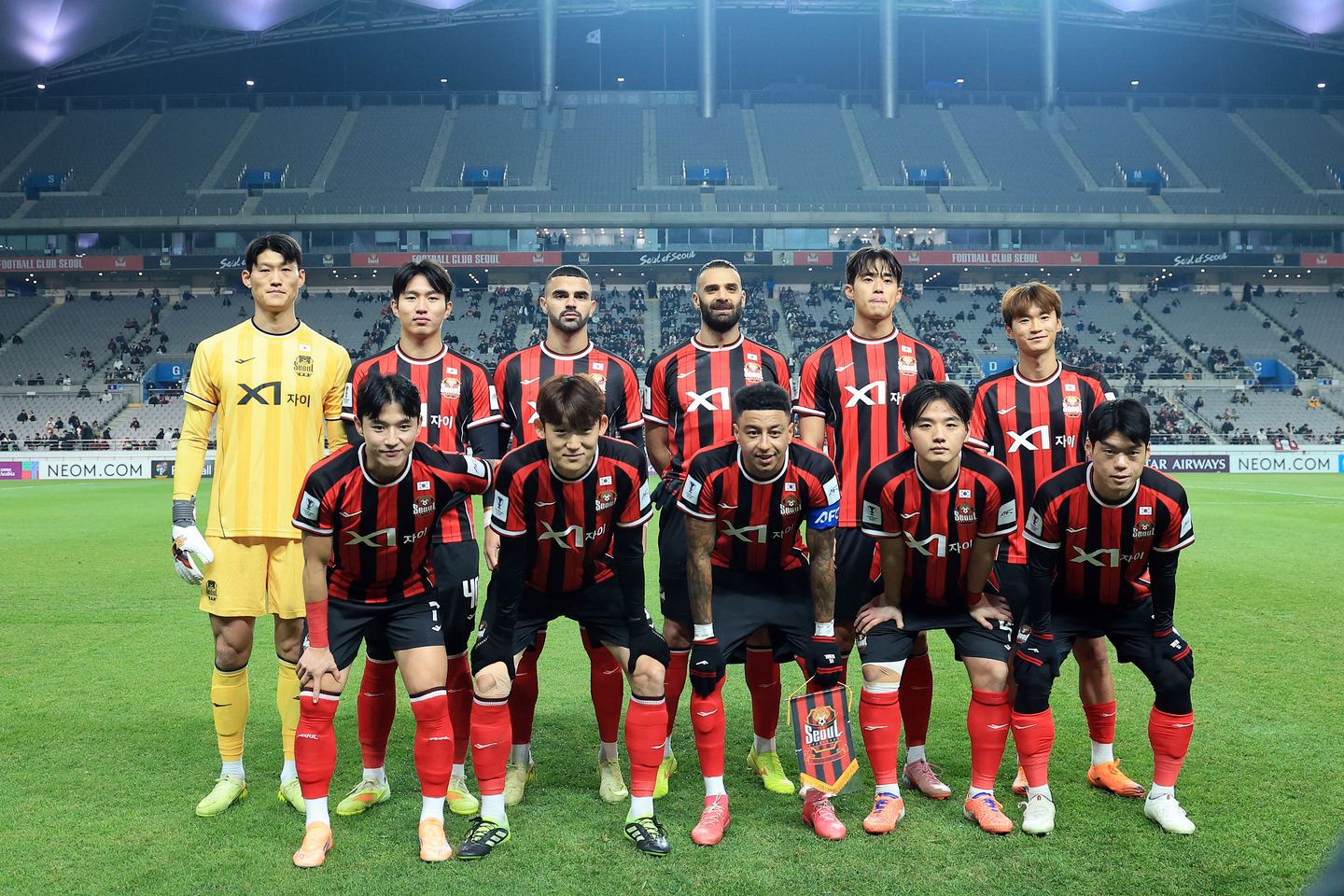 FC Seoul pose ahead of the AFC Champions League Elite league stage match against Melbourne City at Seoul World Cup Stadium in western Seoul on Dec. 10, 2025. [NEWS1]