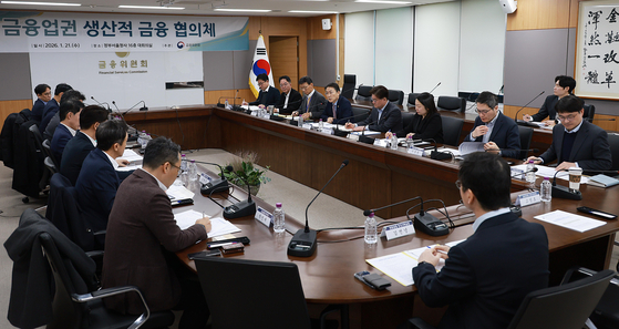 A finance meeting is held at the Seoul Government Complex in Jongno District, central Seoul, on Jan. 21. [FINANCIAL SERVICES COMMISSION]