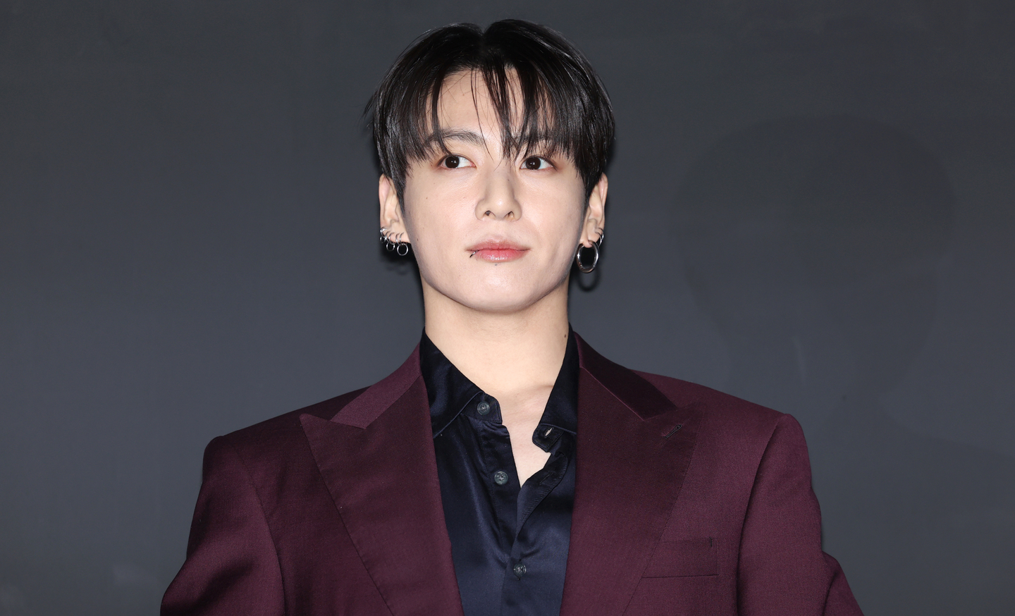 BTS member Jungkook poses at a fashion event in Gangnam District, southern Seoul, on Feb. 12. [NEWS1]