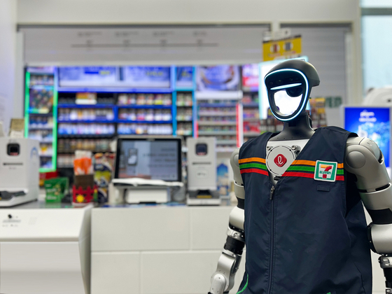 A humanoid robot staffs a convenient store concept, the AX Lab 3.0. [LOTTE CORPORATION]