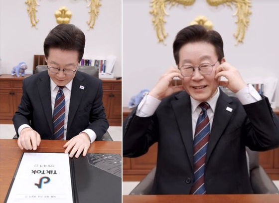 President Lee Jae Myung in his first video on TikTok on Feb. 28 [SCREENSHOT]