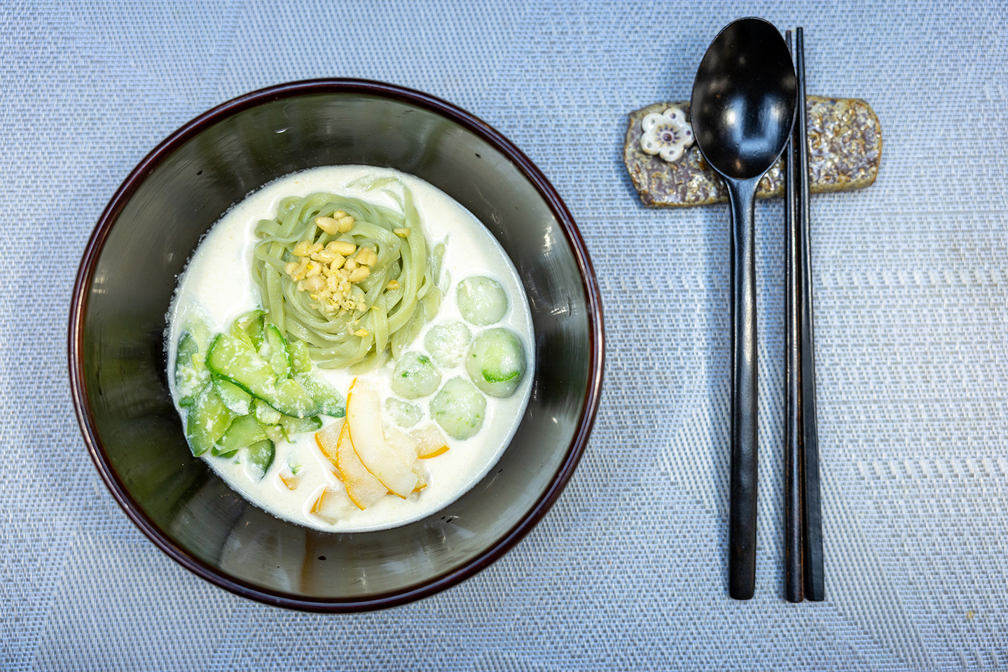Pine nut noodles made by Venerable Seonjae [CULTURAL CORPS OF KOREAN BUDDHISM]