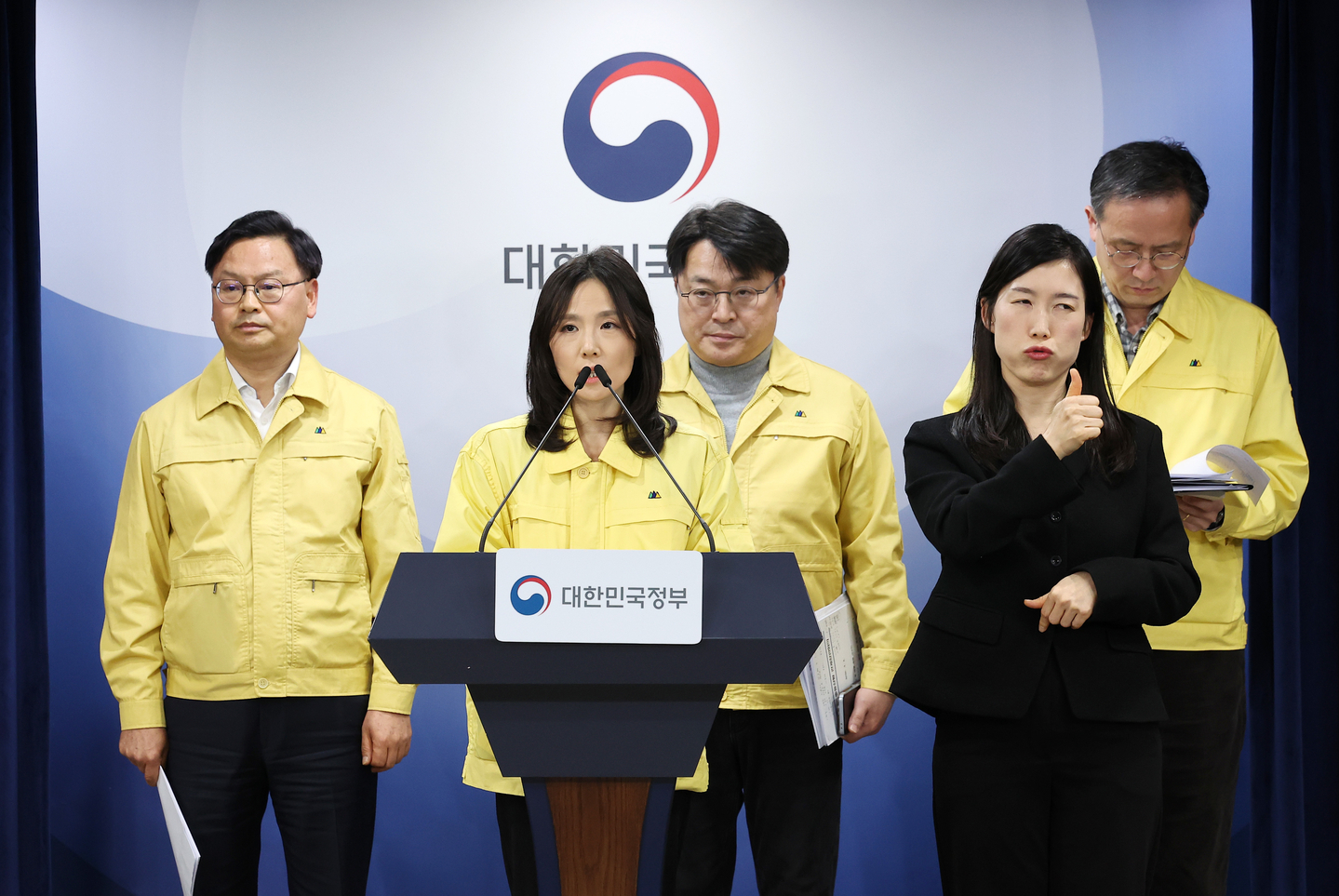 Second Vice Foreign Minister Kim Jin-a speaks during a press briefing at Government Complex Seoul in central Seoul on March 2. [NEWS1]