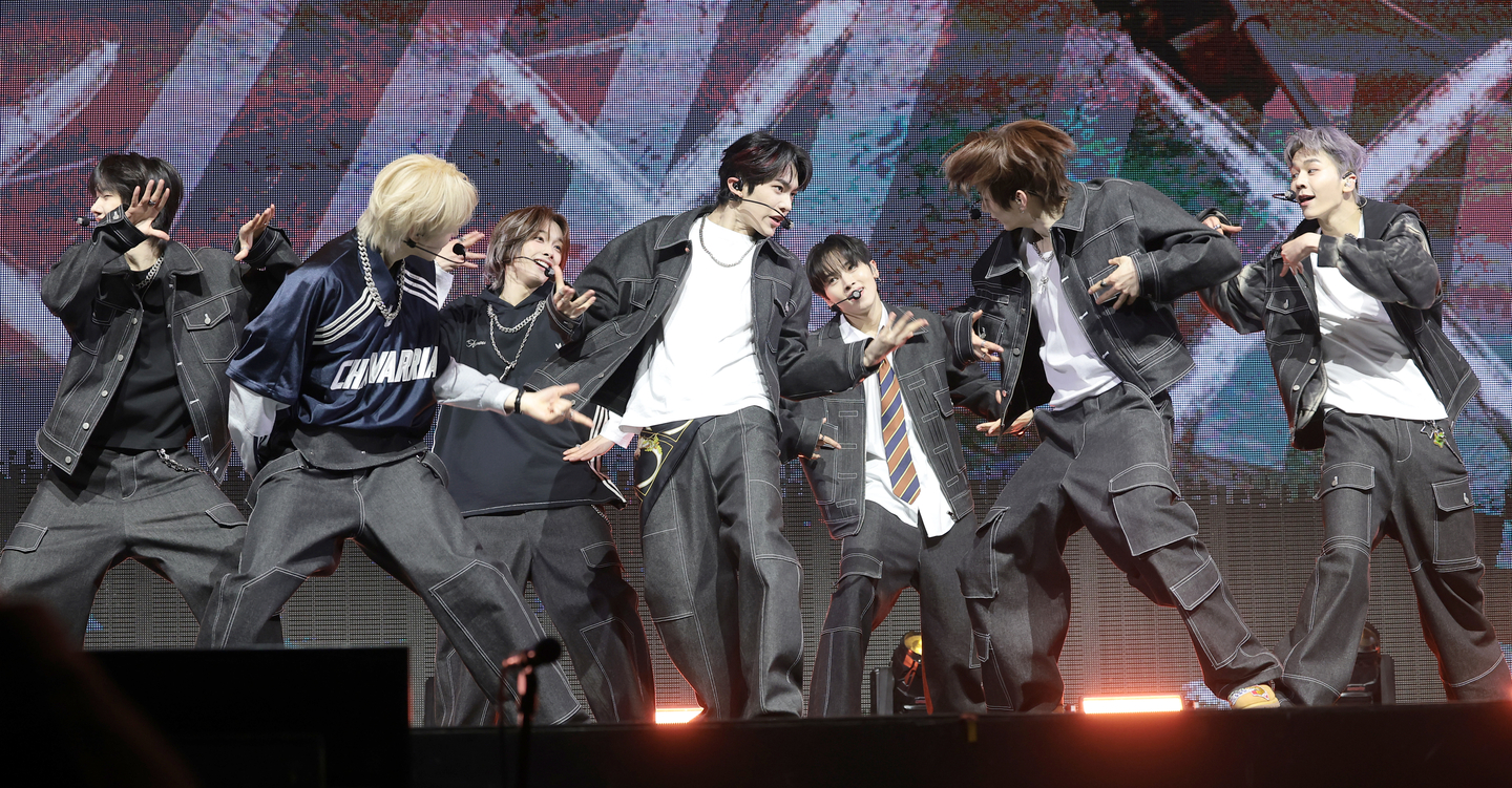 Boy band Tunexx performs “I'm Alive,” the lead track for its debut EP, “Set By Us Only,” during a press showcase held at Yes24 Live Hall in eastern Seoul on March 3. [NEWS1]