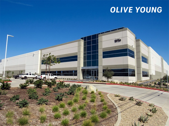 Olive Young's first North American distribution center in Bloomington, California. [OLIVE YOUNG]