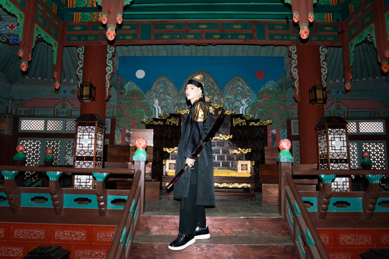 A still from the music video for Suga's 2020 solo track "Daechwita" [BIGHIT MUSIC]