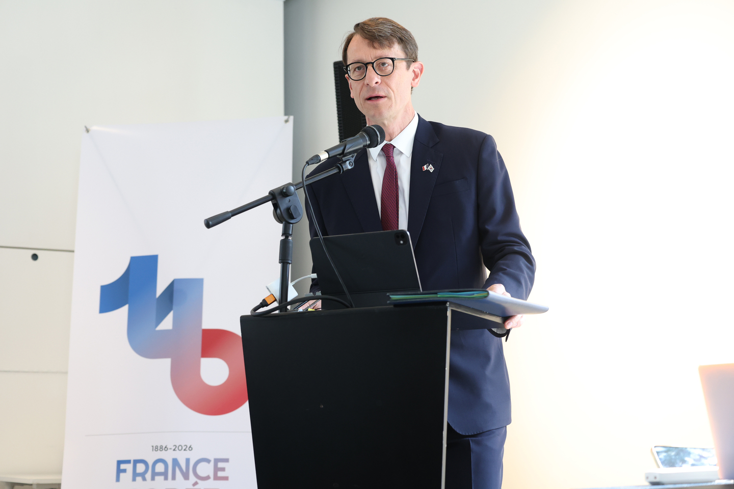 French Ambassador to Korea Philippe Bertoux speaks during a press conference held at the embassy in western Seoul on March 5. [YONHAP]