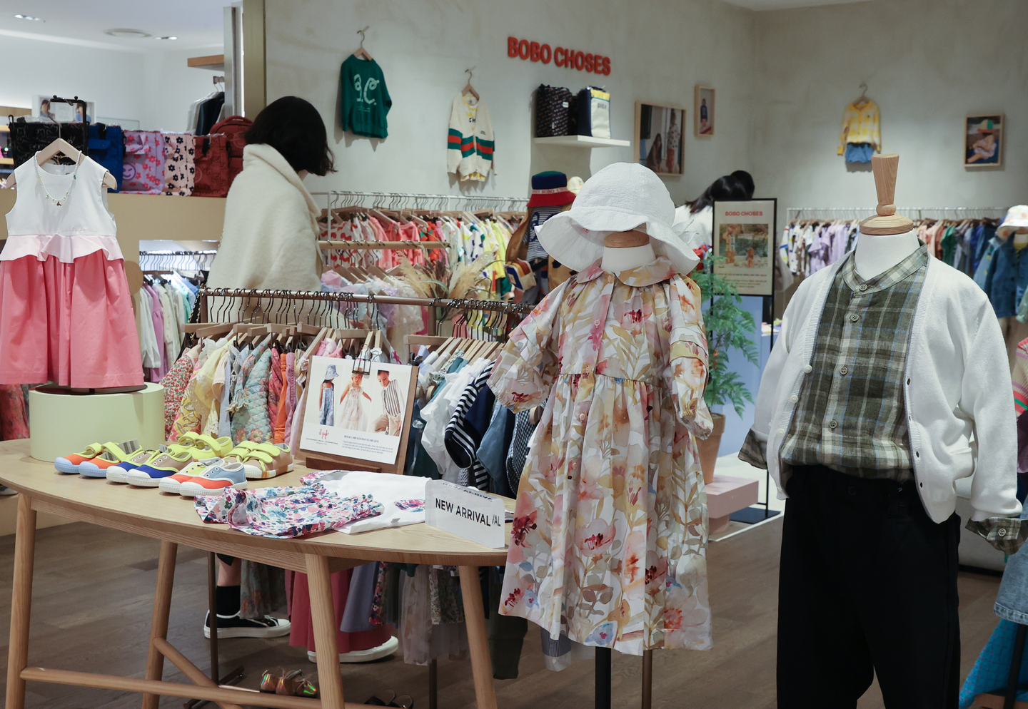 Kids' clothes are displayed at a Shinsegae Department Store branch in Seocho District, southern Seoul, on Feb. 23. [YONHAP]