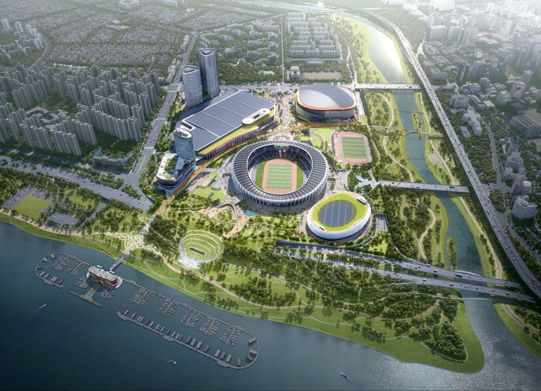 A digitally generated image of the Jamsil sports and convention complex in Songpa District, southern Seoul, set to begin construction this year [SEOUL METROPOLITAN GOVERNMENT] 