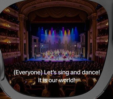 A demonstration of XpertINC’s subtitle glasses during a musical performance [XPERTINC]