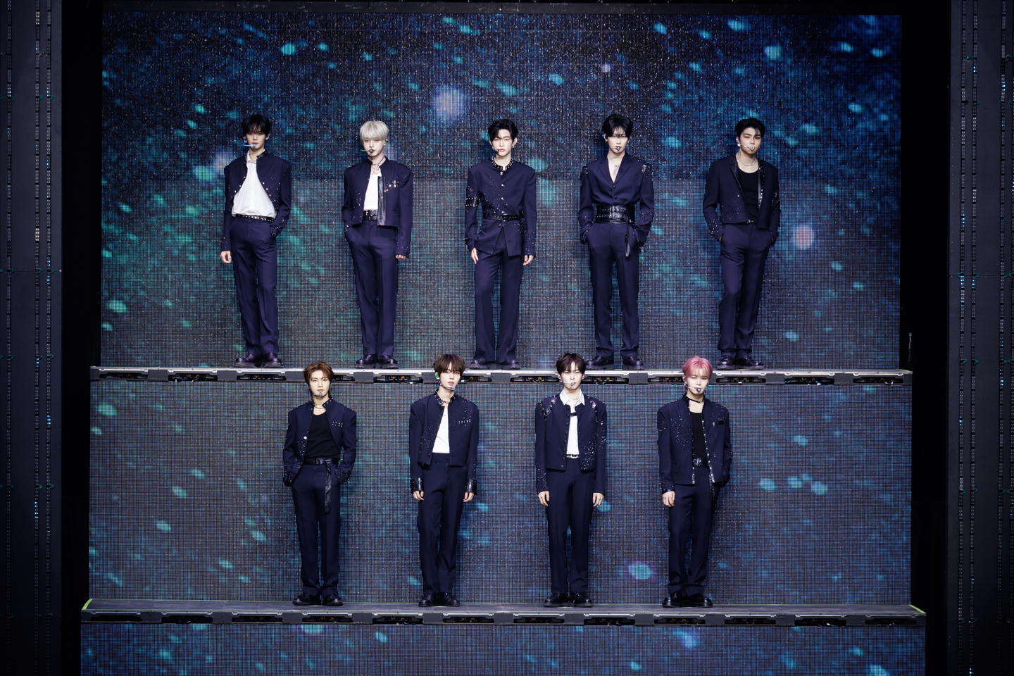 ZeroBaseOne performs during one of the encore concert of its ″Here & Now″ world tour held on March 13, 14 and 15 at the KSPO Dome in southern Seoul. [WAKEONE]