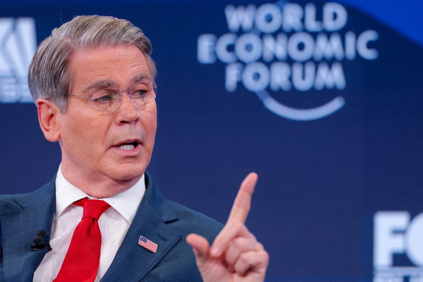 U.S. Treasury Secretary Scott Bessent attends the 56th annual World Economic Forum meeting in Davos, Switzerland, on Jan. 20. [REUTERS/YONHAP] 