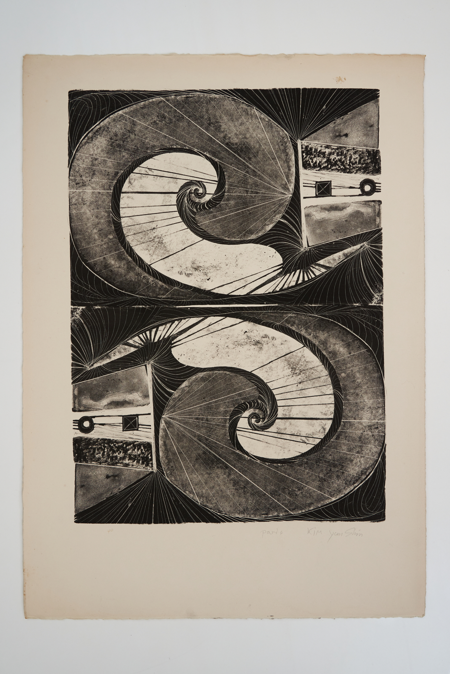  "Presentiment" (1967), a lithography work by Kim Yun-shin [HOAM MUSEUM OF ART] 