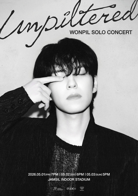 Poster for DAY6 singer Wonpil's ″Unpiltered″ solo concert [JYP ENTERTAINMENT]