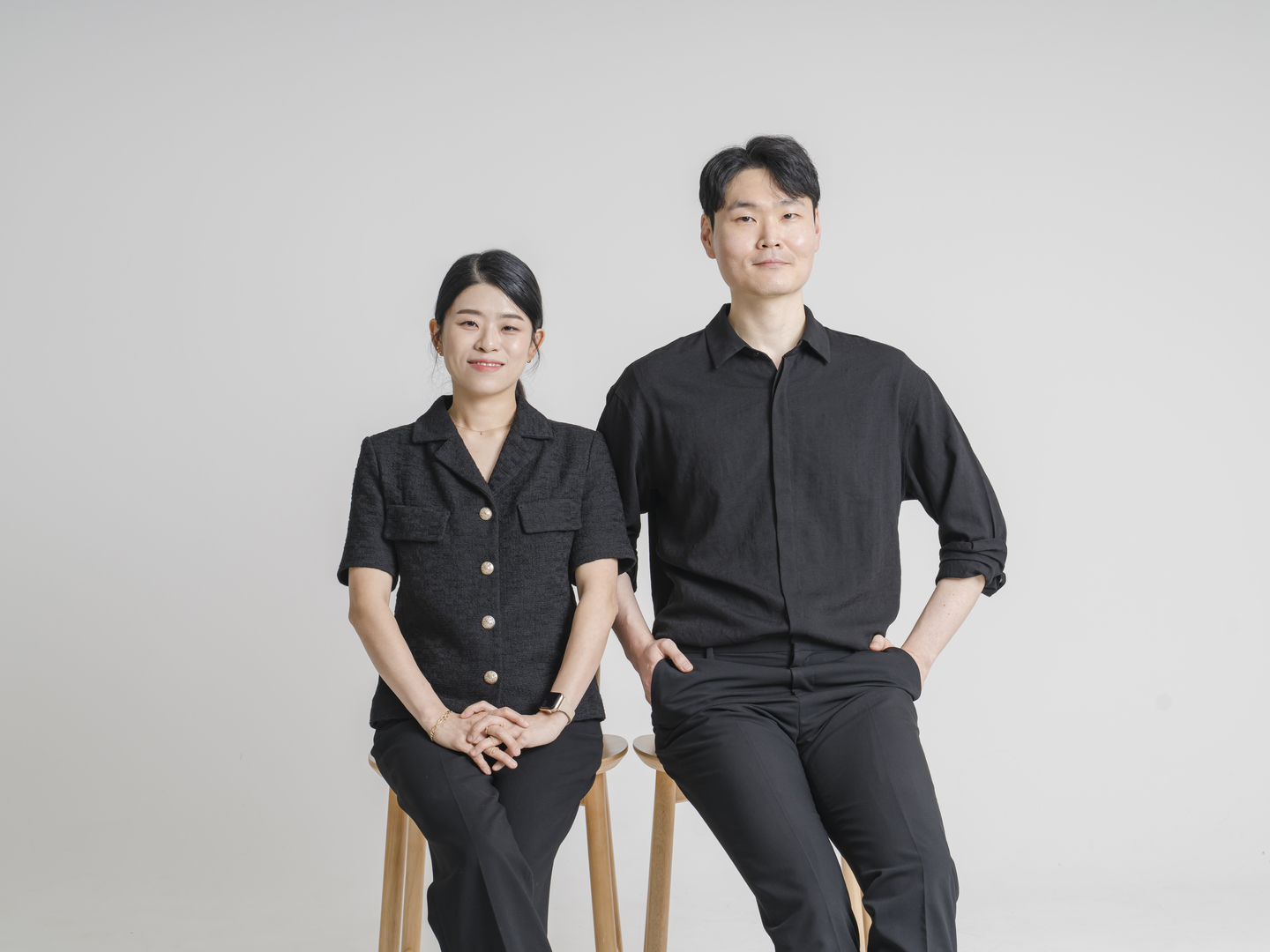 Composers Son Da-hye, left, and Hong Min-woong [NATIONAL ORCHESTRA OF KOREA]