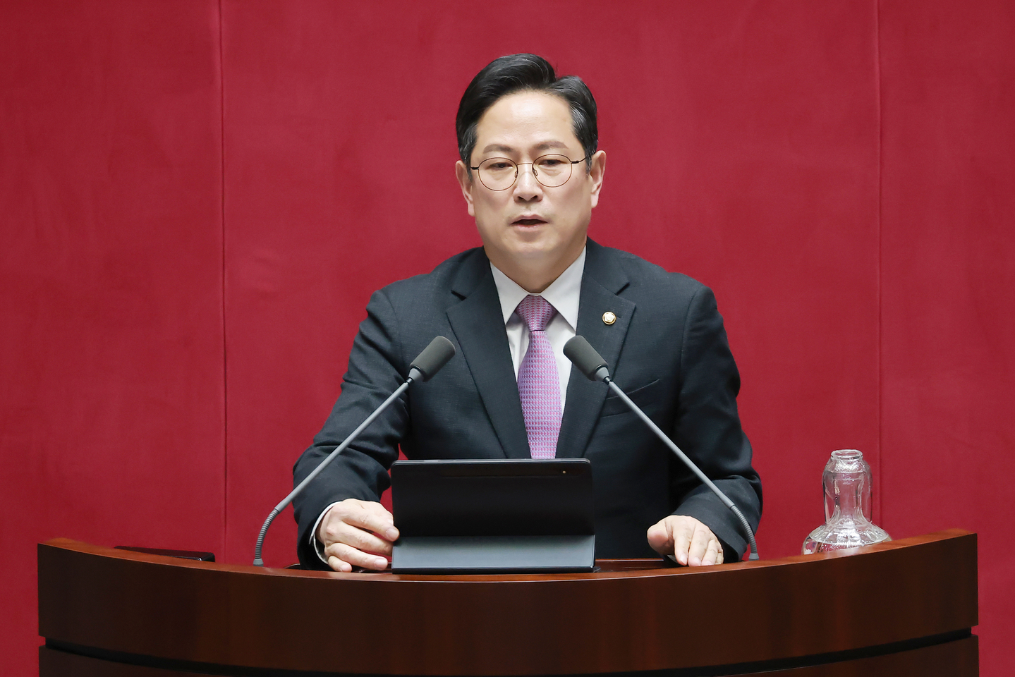 Rep. Park Soo-young of the People Power Party speaks during at the National Assembly in western Seoul on March 12. [YONHAP]