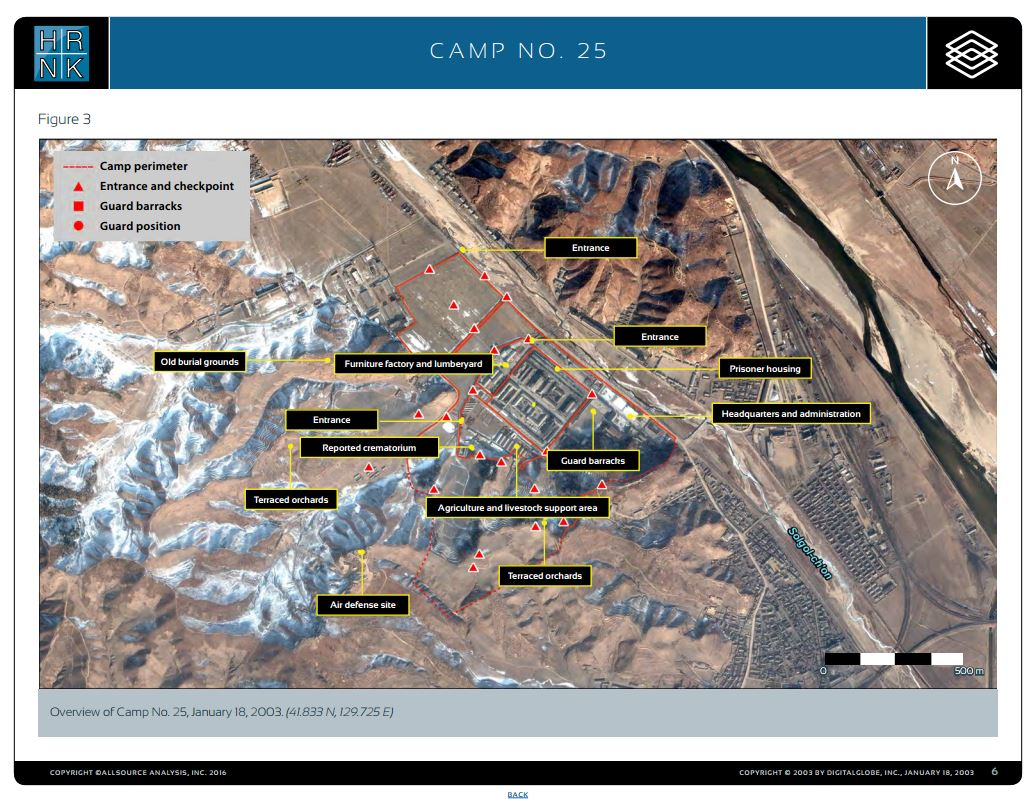 This file photo, provided by the Committee for Human Rights in North Korea on Dec. 1, 2016, shows a satellite image of a political prison camp in Chongjin, North Hamgyong Province, taken Jan. 18, 2003.  [COMMITTEE FOR HUMAN RIGHTS IN NORTH KOREA]