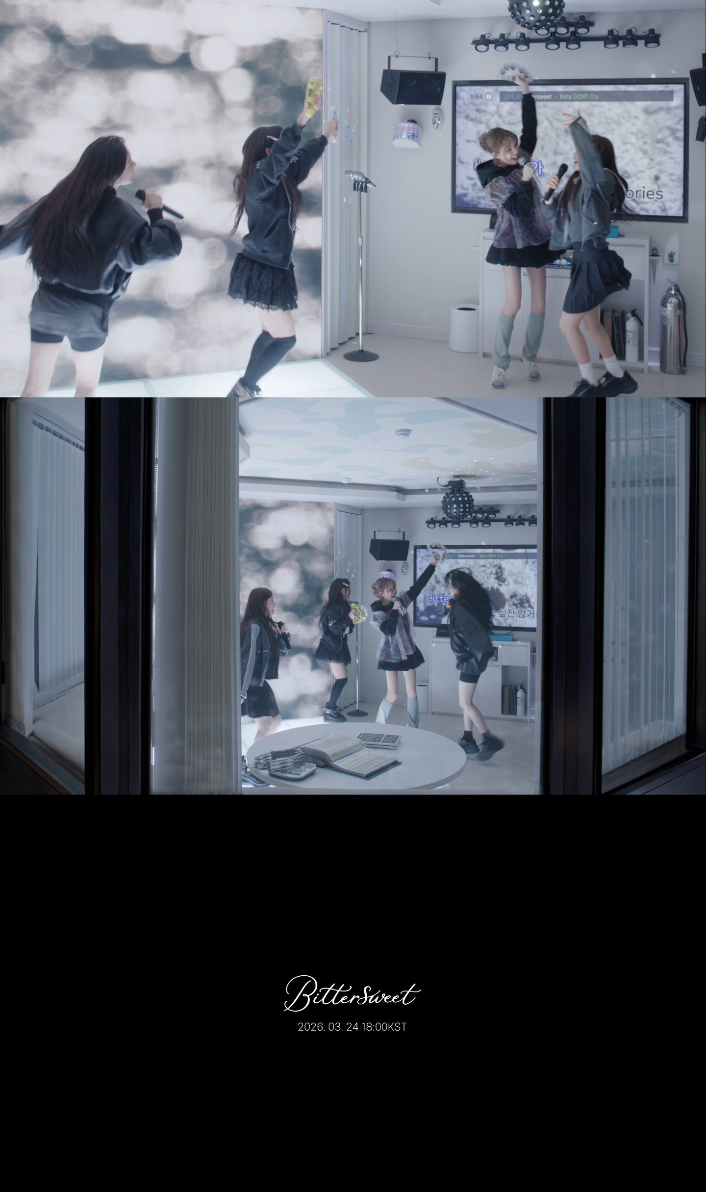 Stills from the music video for ″Bittersweet,″ the lead track of girl group Baby DONT Cry's first EP, ″After Cry″ [P NATION]