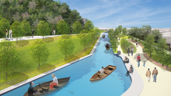 A render of a proposed canal in Ulsan [ULSAN CITY GOVERNMENT]