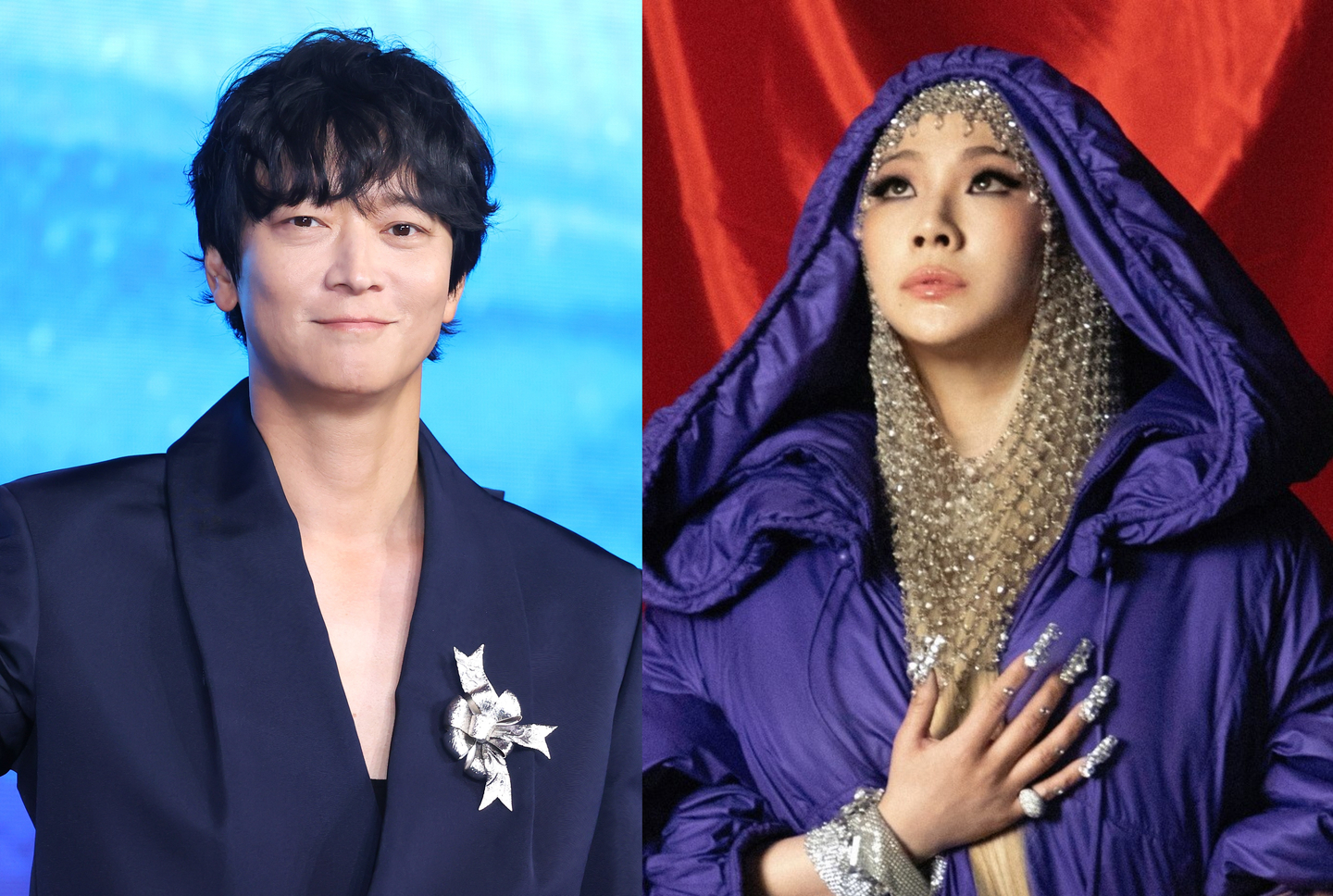 Actor Gang Dong-won, left, and singer CL [YONHAP, VERY CHERRY]