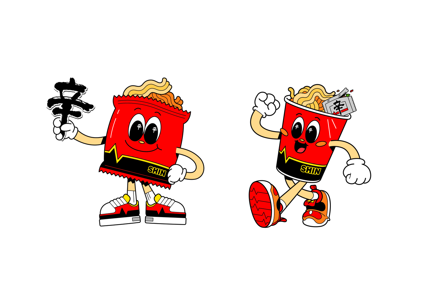 An image of the two new mascots of Nongshim Shin Ramyun [NONGSHIM]