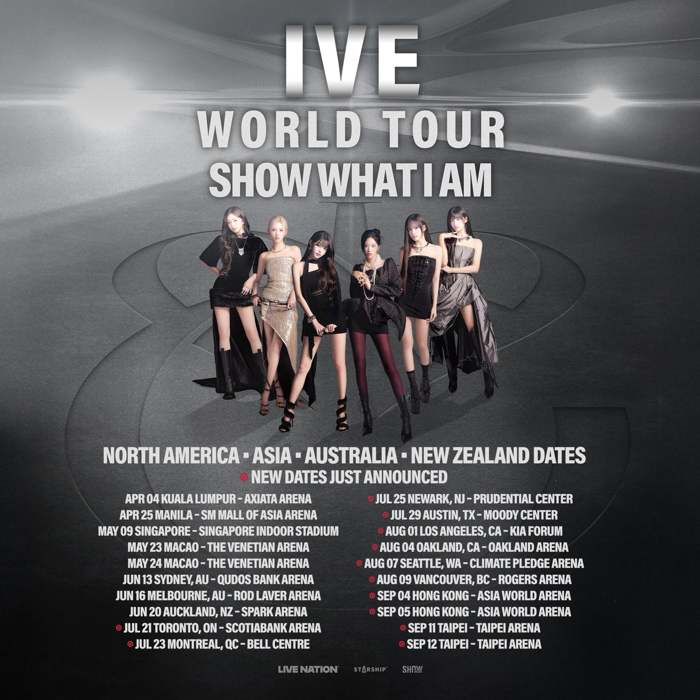 A poster for girl group IVE's 2026 tour dates [STARSHIP ENTERTAINMENT]