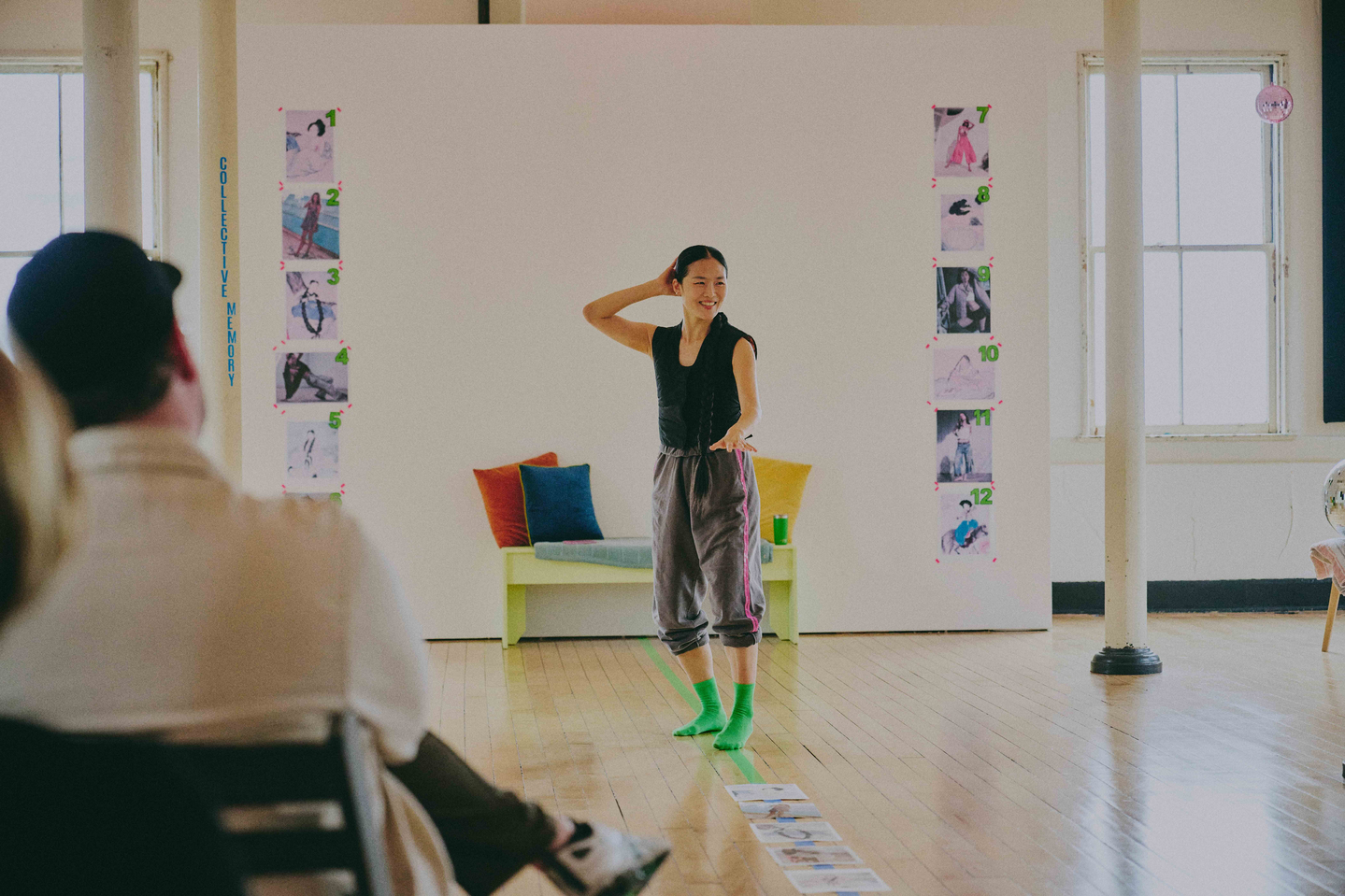 A scene from the production process of “Jakdu,” the latest work by choreographer Jung Da-eun. [JUNG DA-EUN]