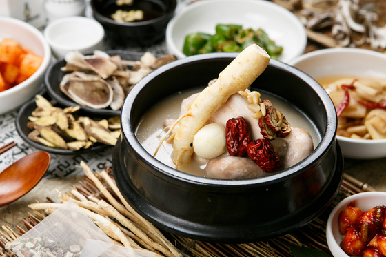 A picture of samgyetang, ginseng chicken soup [JOONGANG ILBO]