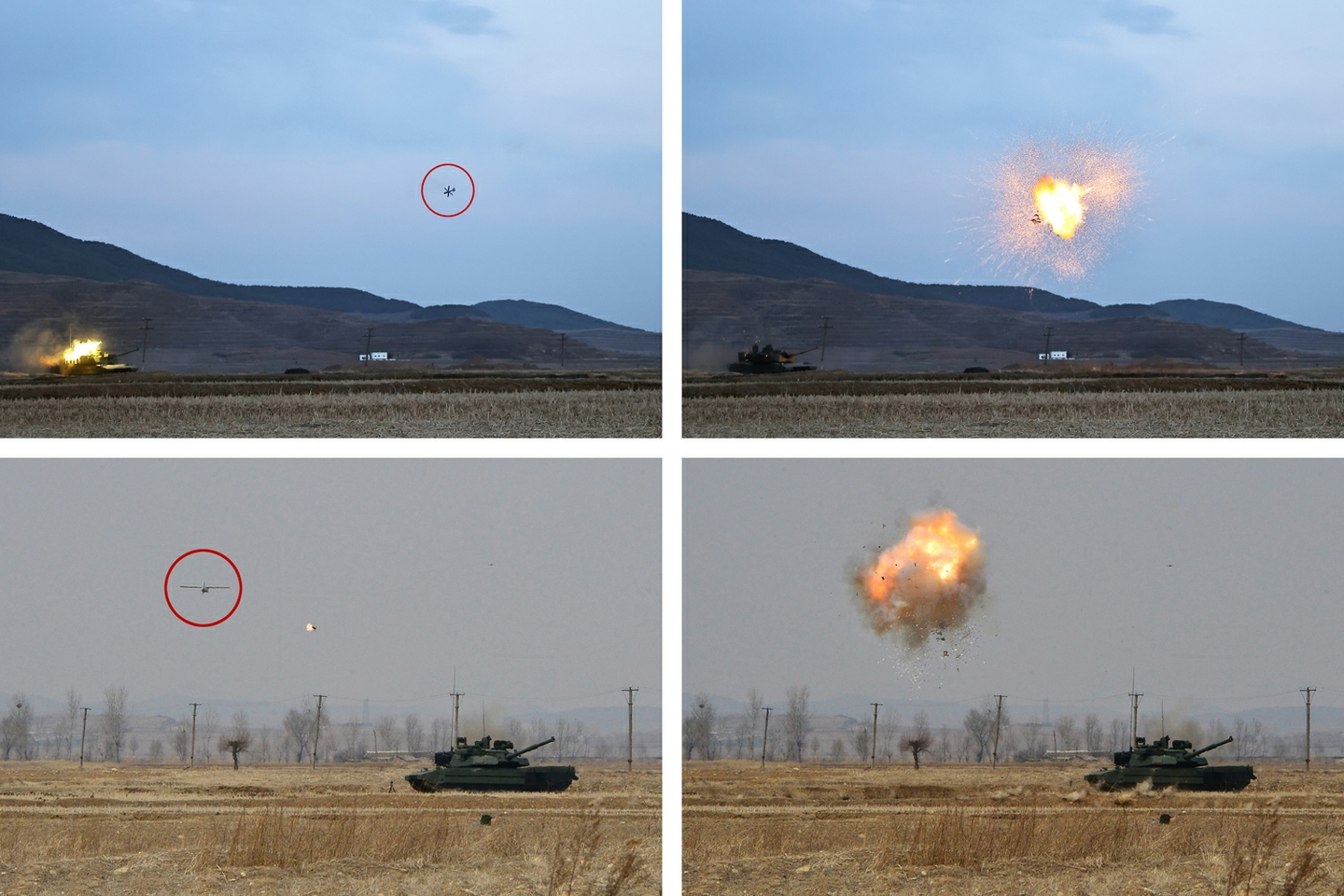 A tank test organized by North Korea's Academy of Defence Sciences is seen in this photo provided by Rodong Sinmun on March 29. [NEWS1]