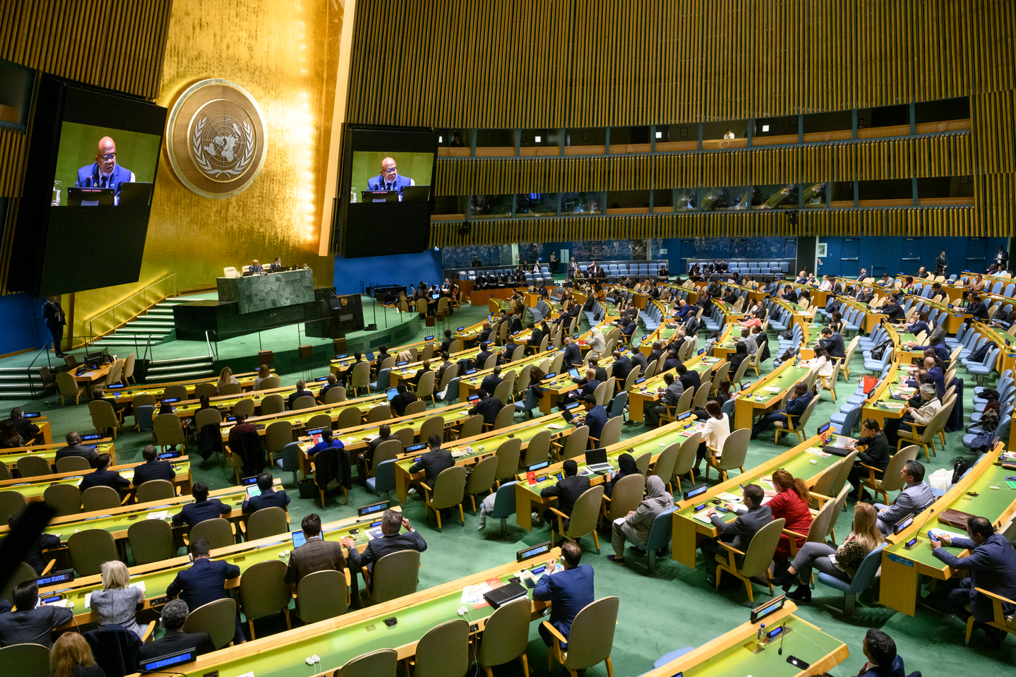 An election of members of the UN Human Rights Council is held at the UN headquarters in New York, on Oct. 10, 2023. [XINHUA/YONHAP]