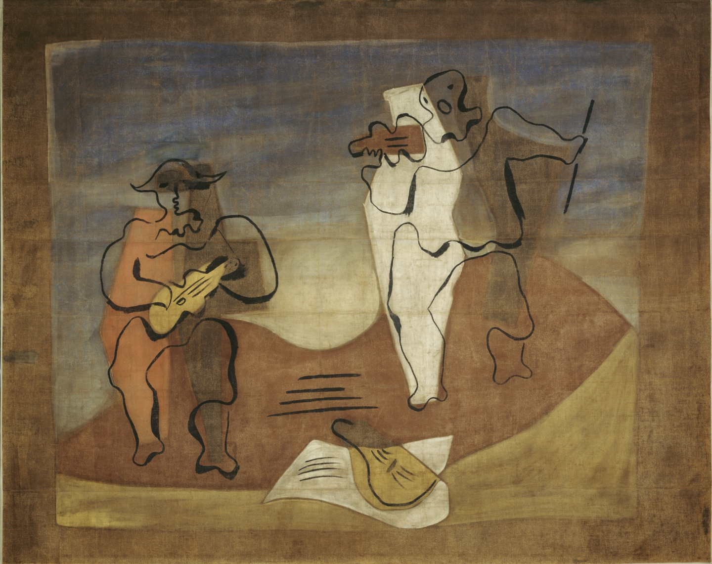 A photo of Pablo Picasso's “Rideau pour le ballet 'Mercure'"(1924) at Centre Pompidou [CENTRE POMPIDOU]