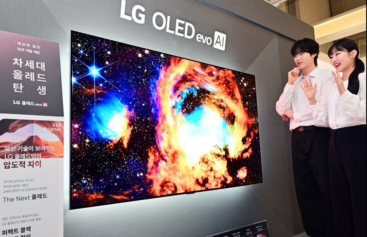 The 2026 LG OLED evo is displayed at a media briefing held by LG Electronics at Ground220 in Yeongdeungpo District, western Seoul, on March 25 to unveil its new products to the Korean press. [NEWS1]