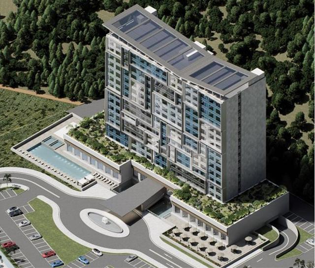 A rendering of a Marriott hotel potentially set for construction in the Andong Cultural Tourism Complex in North Gyeongsang is seen in this image provided by the provincial government. [NORTH GYEONGSANG]