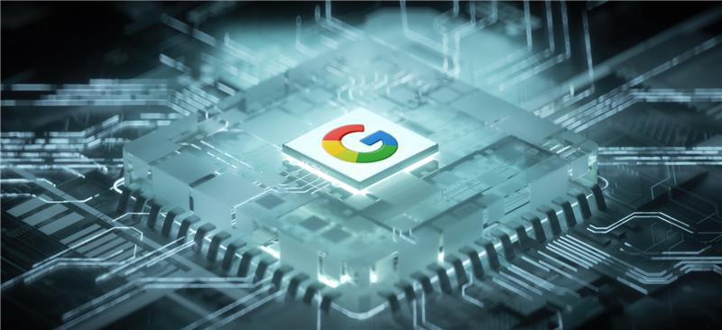 A render of an AI chip with a Google logo [KOREA JOONGANG DAILY]