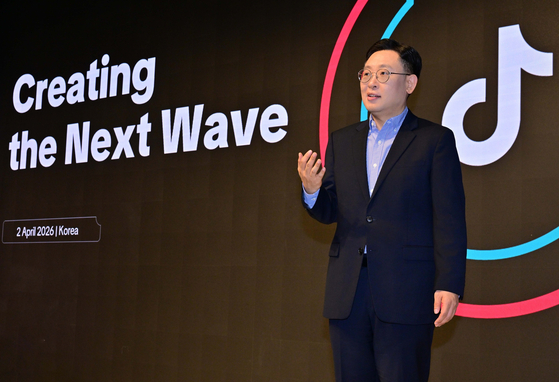 Jung Jae-hoon, head of operations at TikTok Korea, speaks during a press conference, dubbed ″K-Impact Summit 2026,″ held in southern Seoul on April 2. [TIKTOK KOREA] 