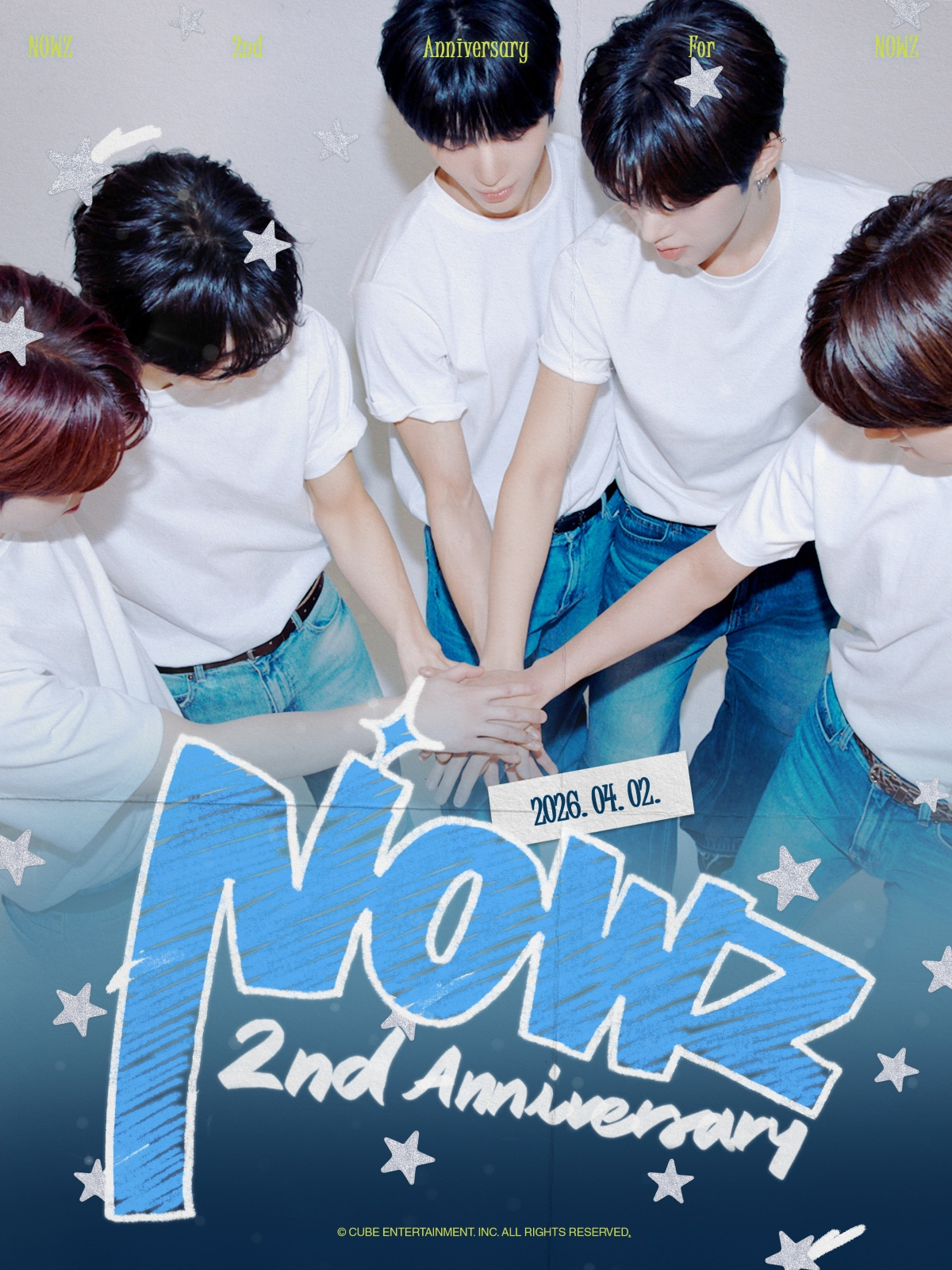A poster for Nowz's two-year debut anniversary [CUBE ENTERTAINMENT]